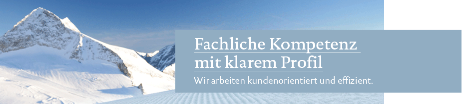 Fachliche Kompetenz mit klarem Profil. Wir arbeiten kundenorientiert und effizient.